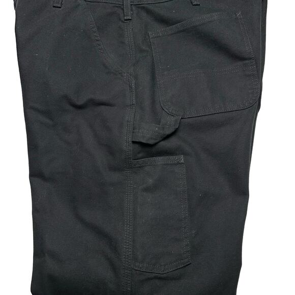 Carhartt | Men | Black Heavyweight Lined Cotton Canvas Carpenter Jeans | 36x30 - Picture 10 of 12